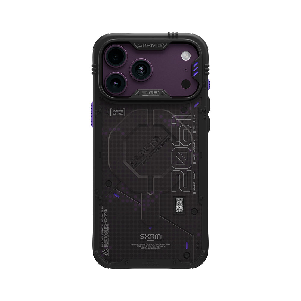 Apple iPhone 18 Pro Max Kılıf M-Safe Şarj Özellikli Airbag Tasarımlı Skinarma Vigor XE Kapak Mor