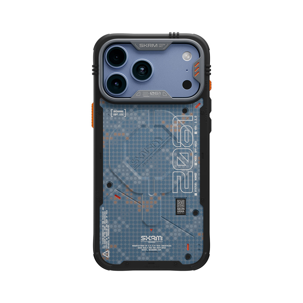 Apple iPhone 18 Pro Max Kılıf M-Safe Şarj Özellikli Airbag Tasarımlı Skinarma Vigor XE Kapak Mavi