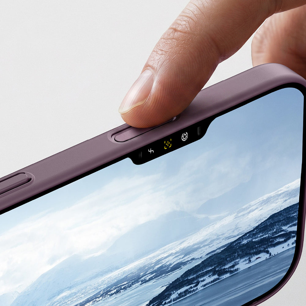 Apple iPhone 18 Pro Max Kılıf M-safe Şarj Özellikli Amazingthing Minimal Air Serisi Kapak Mor