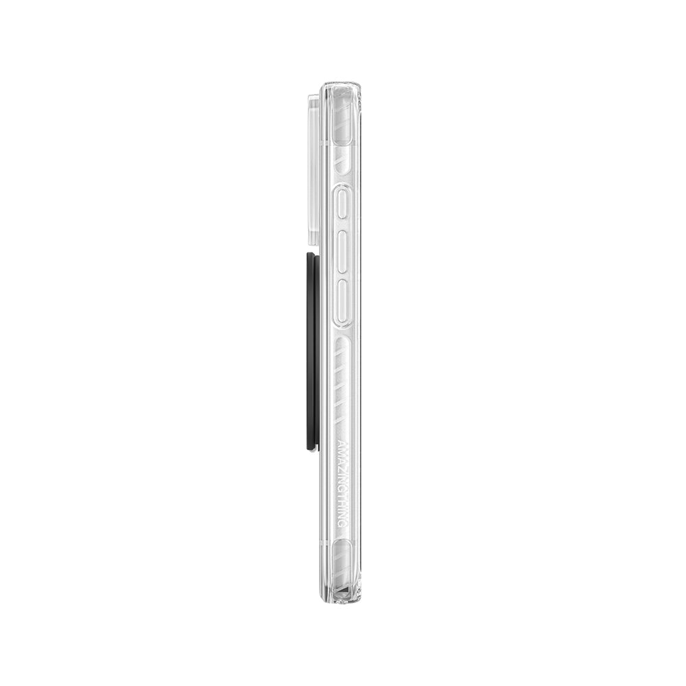 Apple iPhone 18 Pro Max Kılıf M-safe Şarj Özellikli Amazingthing Titan Pro Serisi Pop Ring Standlı Set Siyah