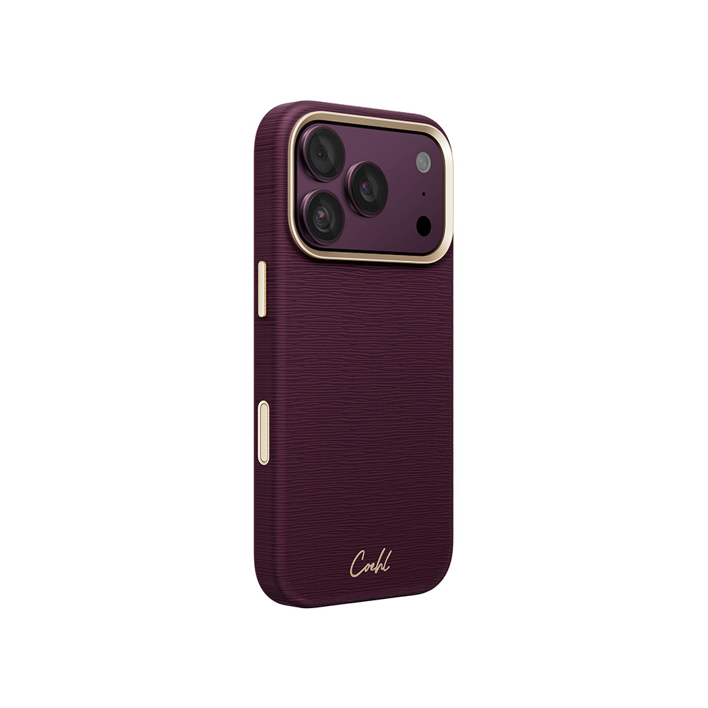 Apple iPhone 18 Pro Max Kılıf M-safe Şarj Özellikli Askı İpli Coehl Mirelle Kapak Bordo