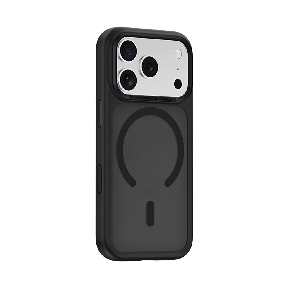 Apple iPhone 18 Pro Max Kılıf M-Safe Şarj Özellikli Benks Mist C-Magnet Yeni Seri Kapak Siyah