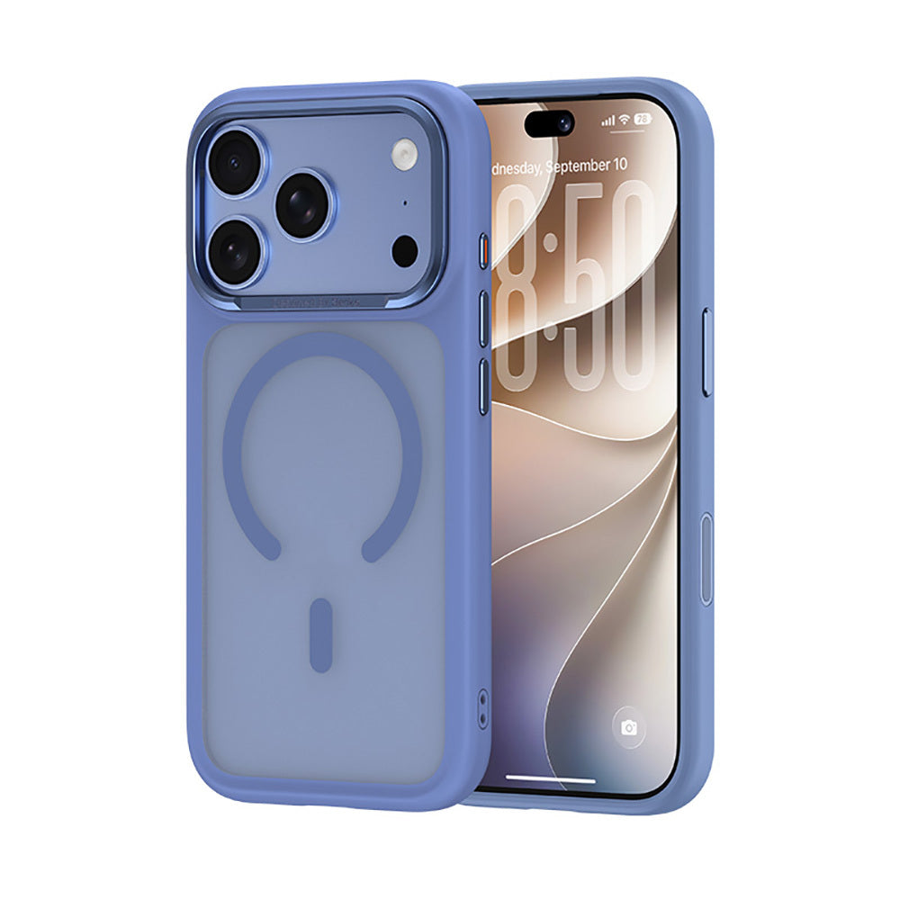 Apple iPhone 18 Pro Max Kılıf M-Safe Şarj Özellikli Benks Mist C-Magnet Yeni Seri Kapak Mavi