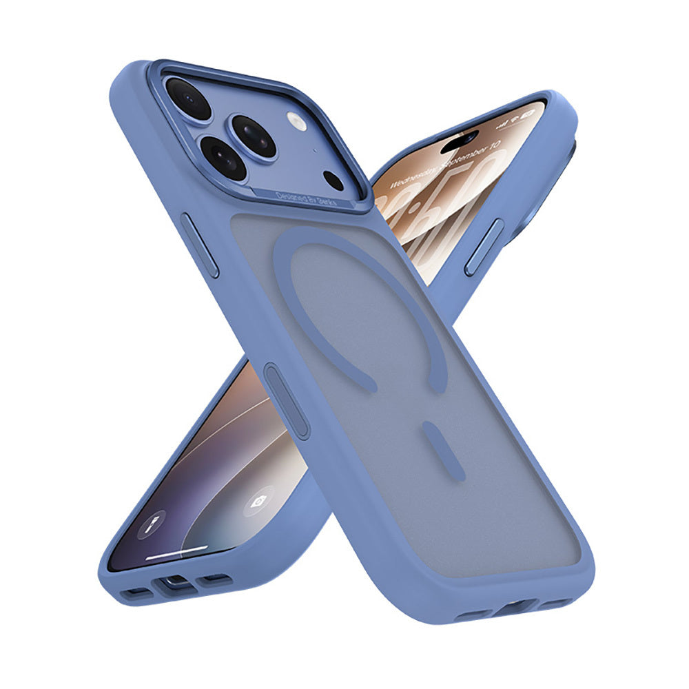 Apple iPhone 18 Pro Max Kılıf M-Safe Şarj Özellikli Benks Mist C-Magnet Yeni Seri Kapak Mavi