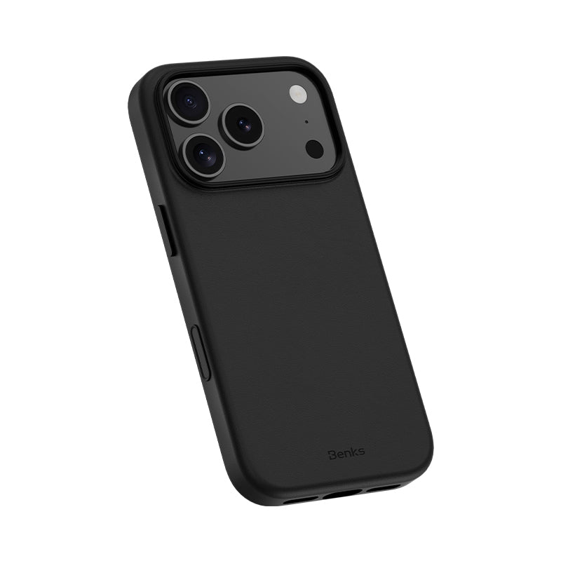 Apple iPhone 18 Pro Max Kılıf M-safe Şarj Özellikli Çizilmeye Dayanıklı Benks VitaPro Serisi PU Deri Kapak Mavi