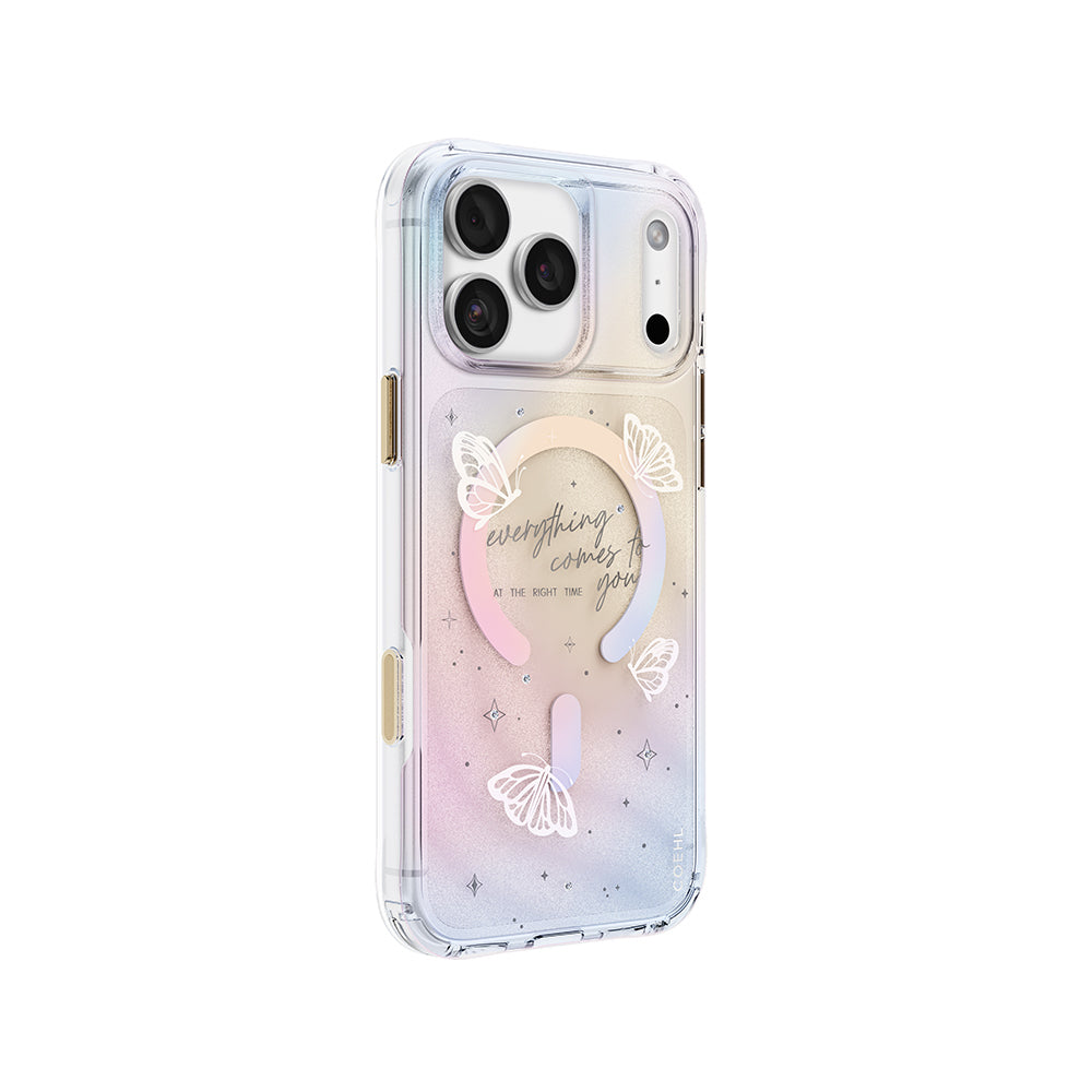 Apple iPhone 18 Pro Max Kılıf M-safe Şarj Özellikli Coehl Ellie Serisi Kapak Pembe