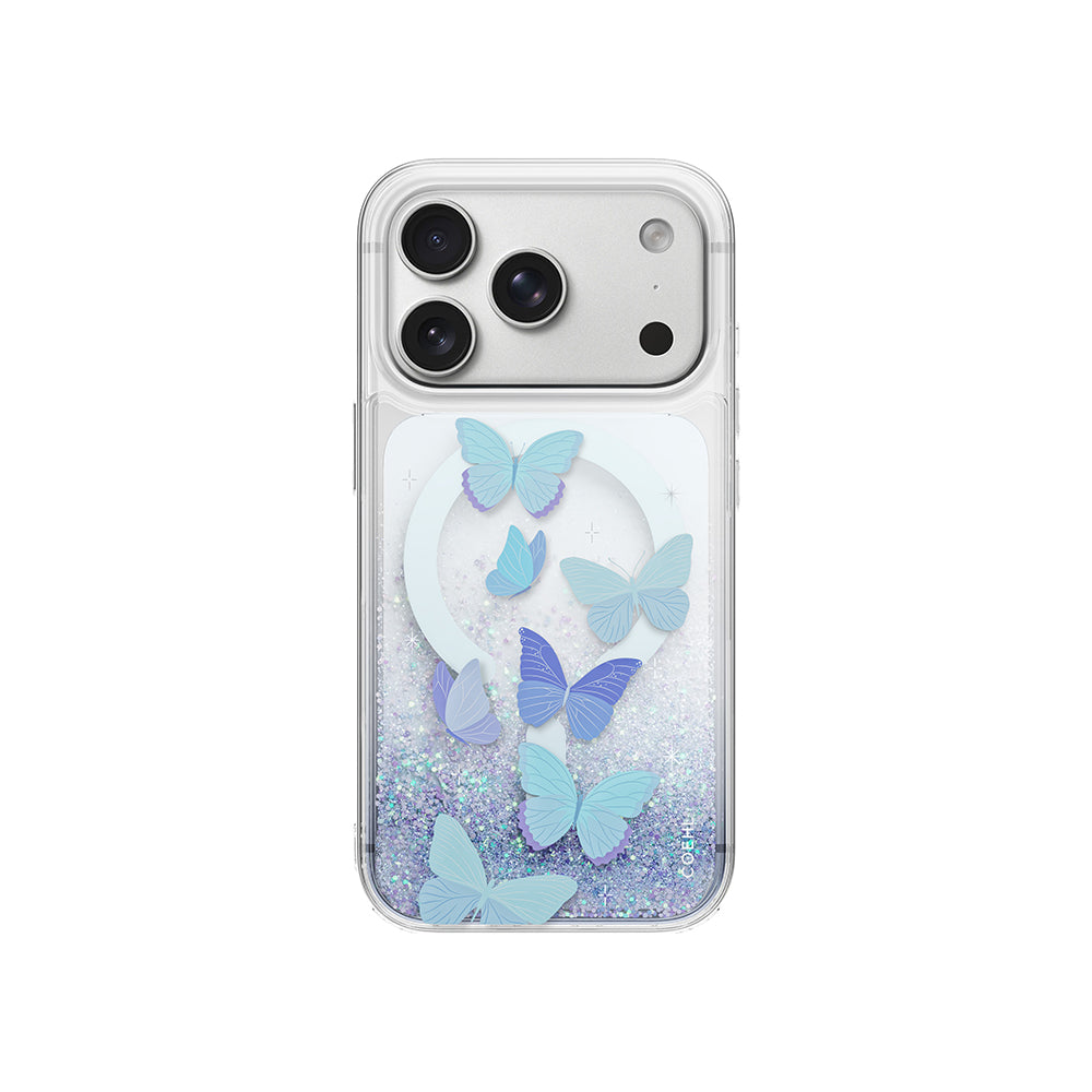 Apple iPhone 18 Pro Max Kılıf M-safe Şarj Özellikli Coehl Waterfall Aria Kapak Mavi
