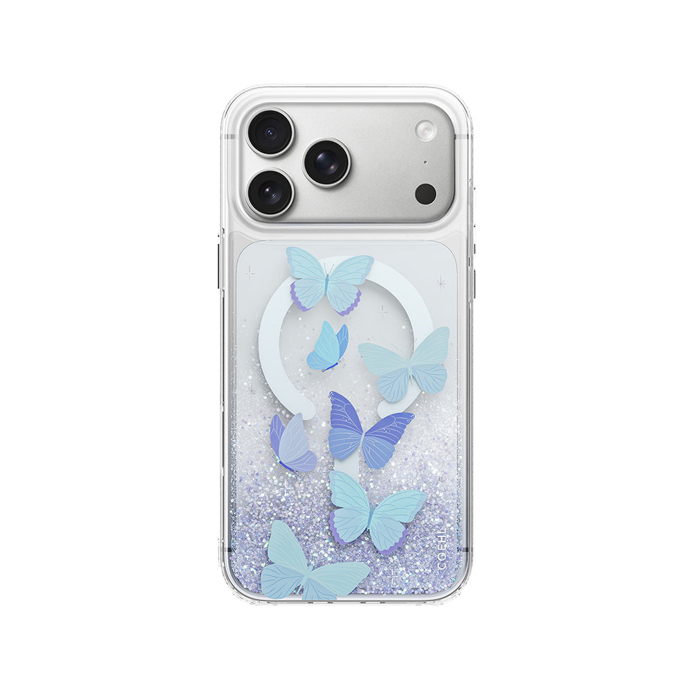 Apple iPhone 18 Pro Max Kılıf M-safe Şarj Özellikli Coehl Waterfall Aria Kapak Mavi