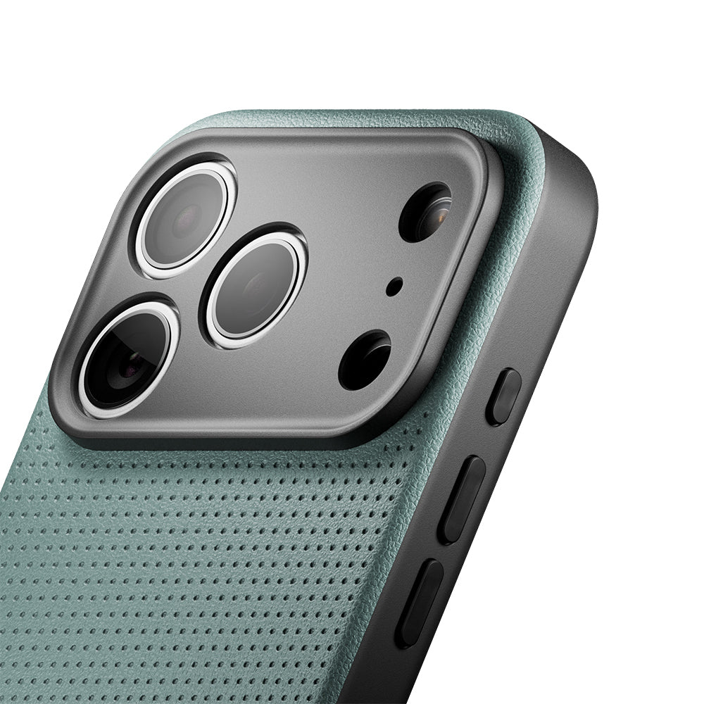 Apple iPhone 18 Pro Max Kılıf M-safe Şarj Özellikli Deri Dokulu Native Union 2025 Active Serisi Kapak Yeşil