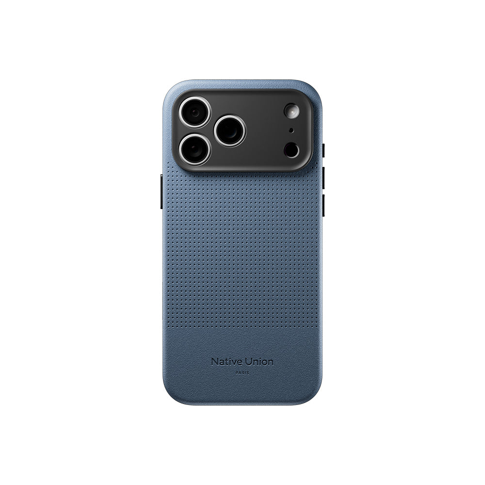 Apple iPhone 18 Pro Max Kılıf M-safe Şarj Özellikli Deri Dokulu Native Union 2025 Active Serisi Kapak Lacivert