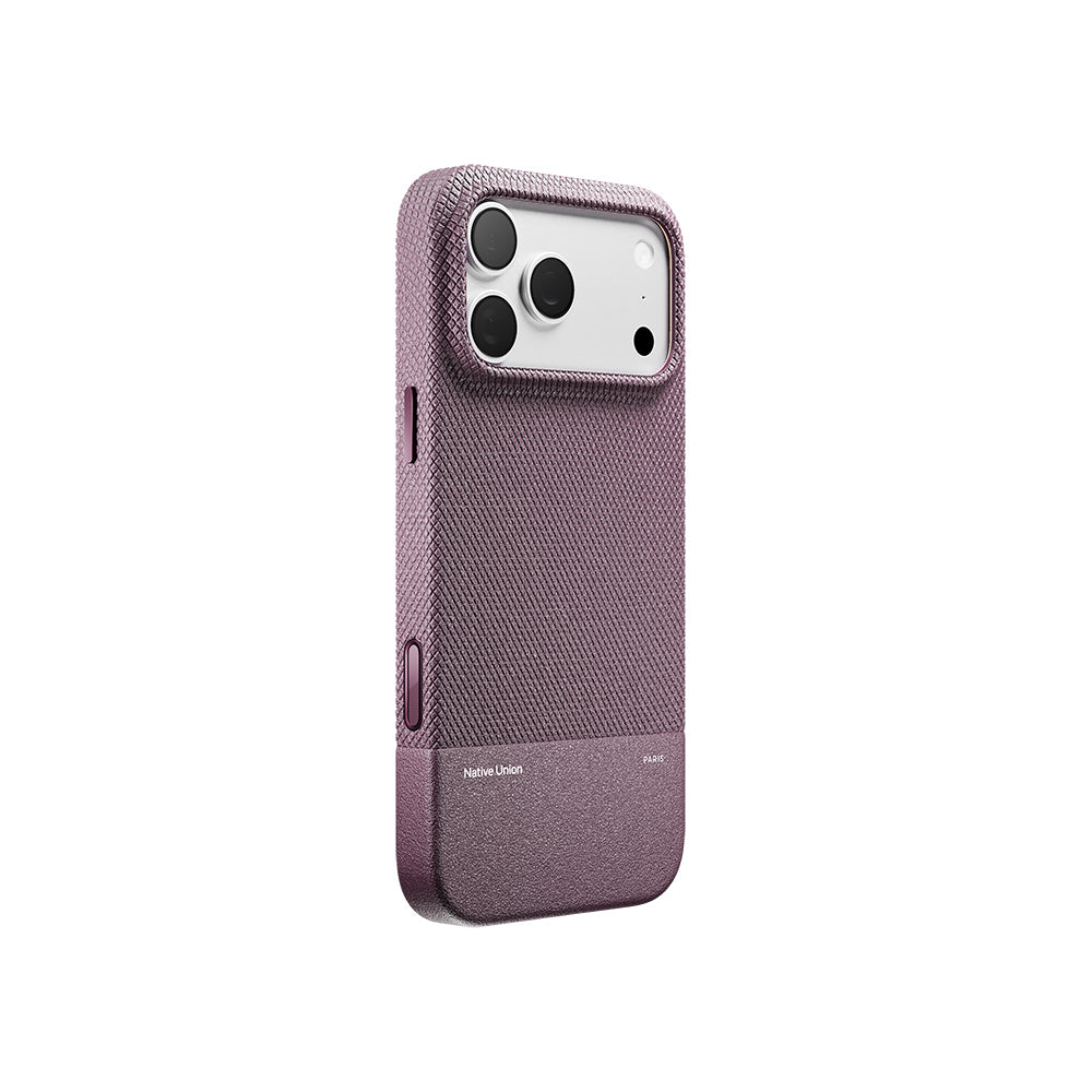 Apple iPhone 18 Pro Max Kılıf M-safe Şarj Özellikli Deri Dokulu Native Union RE Classic Serisi Kapak Bordo