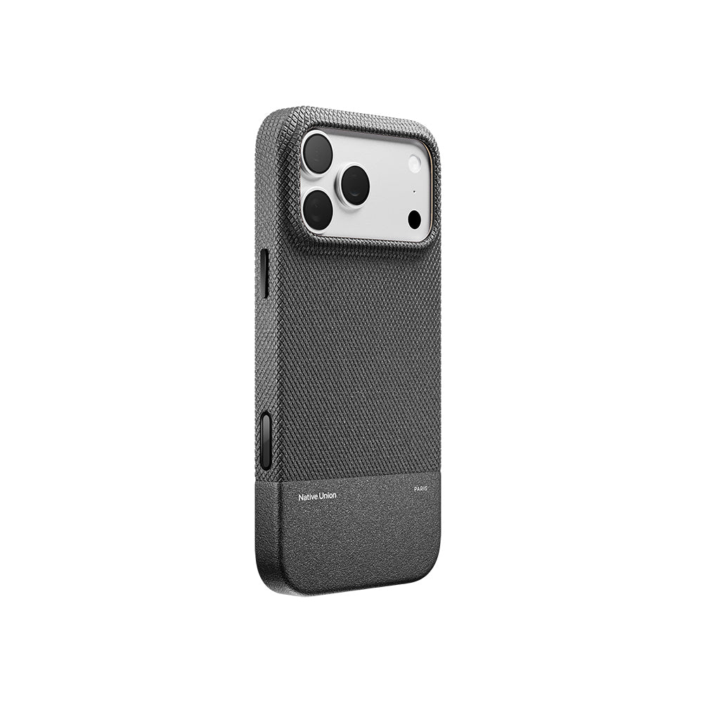Apple iPhone 18 Pro Max Kılıf M-safe Şarj Özellikli Deri Dokulu Native Union RE Classic Serisi Kapak Siyah