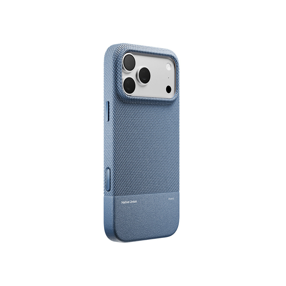 Apple iPhone 18 Pro Max Kılıf M-safe Şarj Özellikli Deri Dokulu Native Union RE Classic Serisi Kapak Lacivert