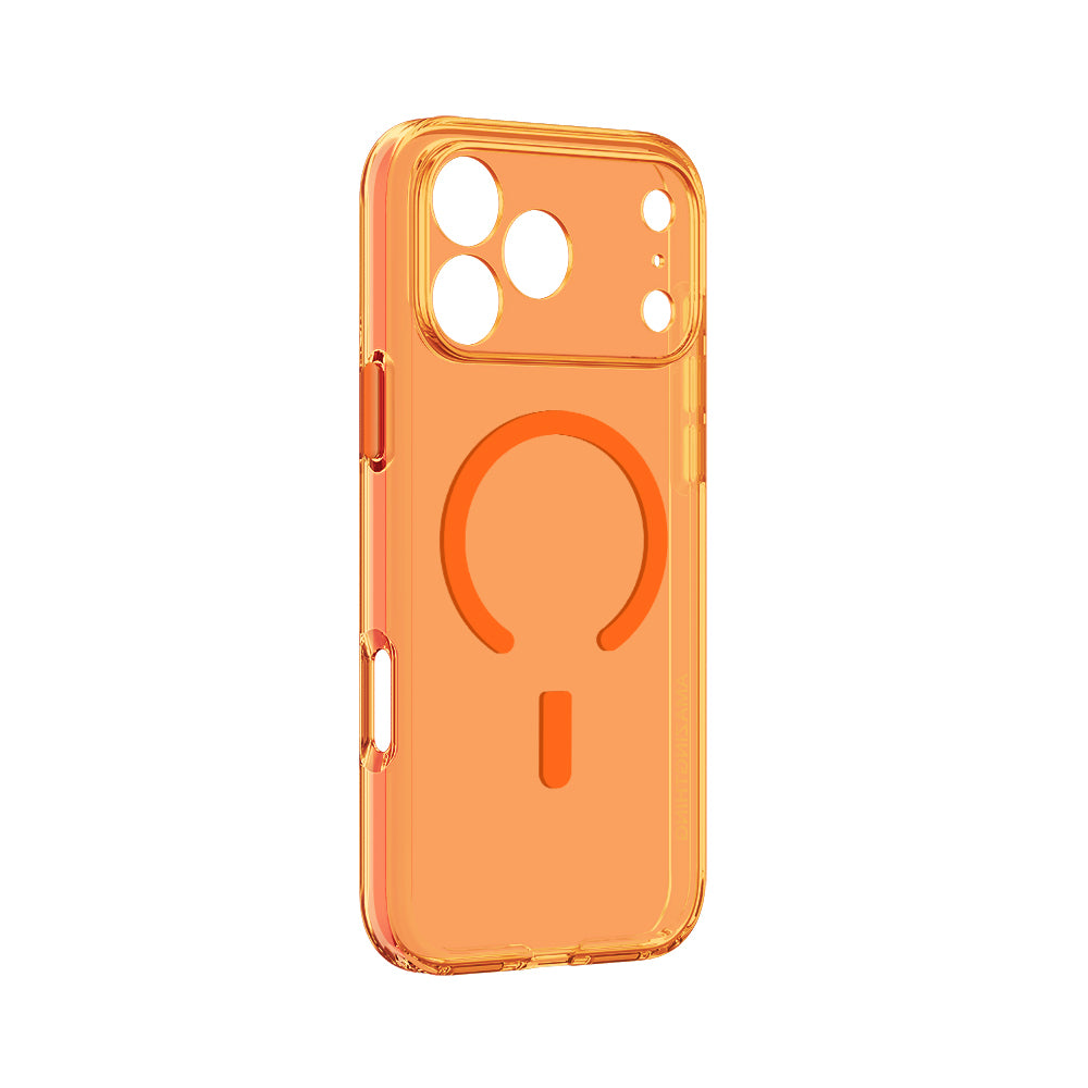 Apple iPhone 18 Pro Max Kılıf M-safe Şarj Özellikli Kamera Korumalı Amazingthing Minimal Lens Serisi Kapak Turuncu
