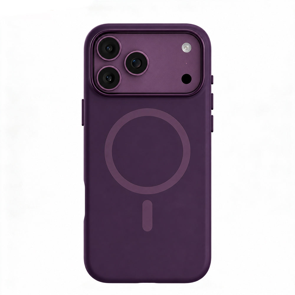Apple iPhone 18 Pro Max Kılıf M-safe Şarj Özellikli Mutural Pure Serisi Kapak Mürdüm