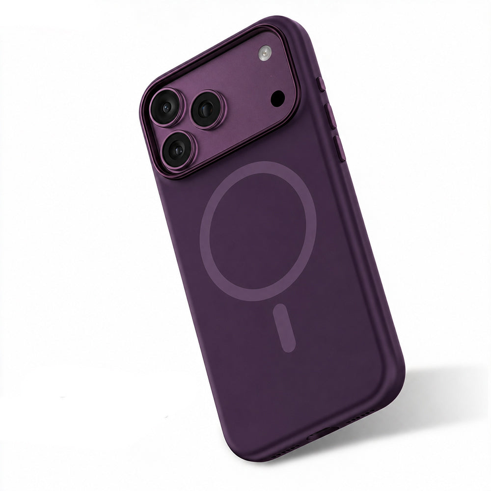 Apple iPhone 18 Pro Max Kılıf M-safe Şarj Özellikli Mutural Pure Serisi Kapak Mürdüm