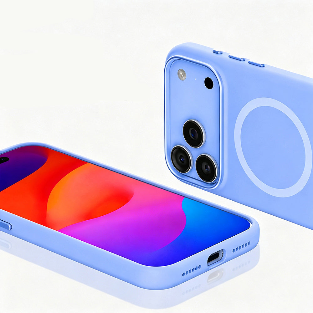 Apple iPhone 18 Pro Max Kılıf M-safe Şarj Özellikli Mutural Pure Serisi Kapak Açık Mavi