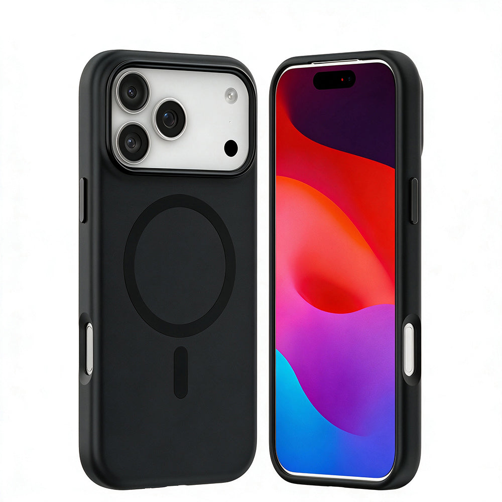 Apple iPhone 18 Pro Max Kılıf M-safe Şarj Özellikli Mutural Pure Serisi Kapak Siyah