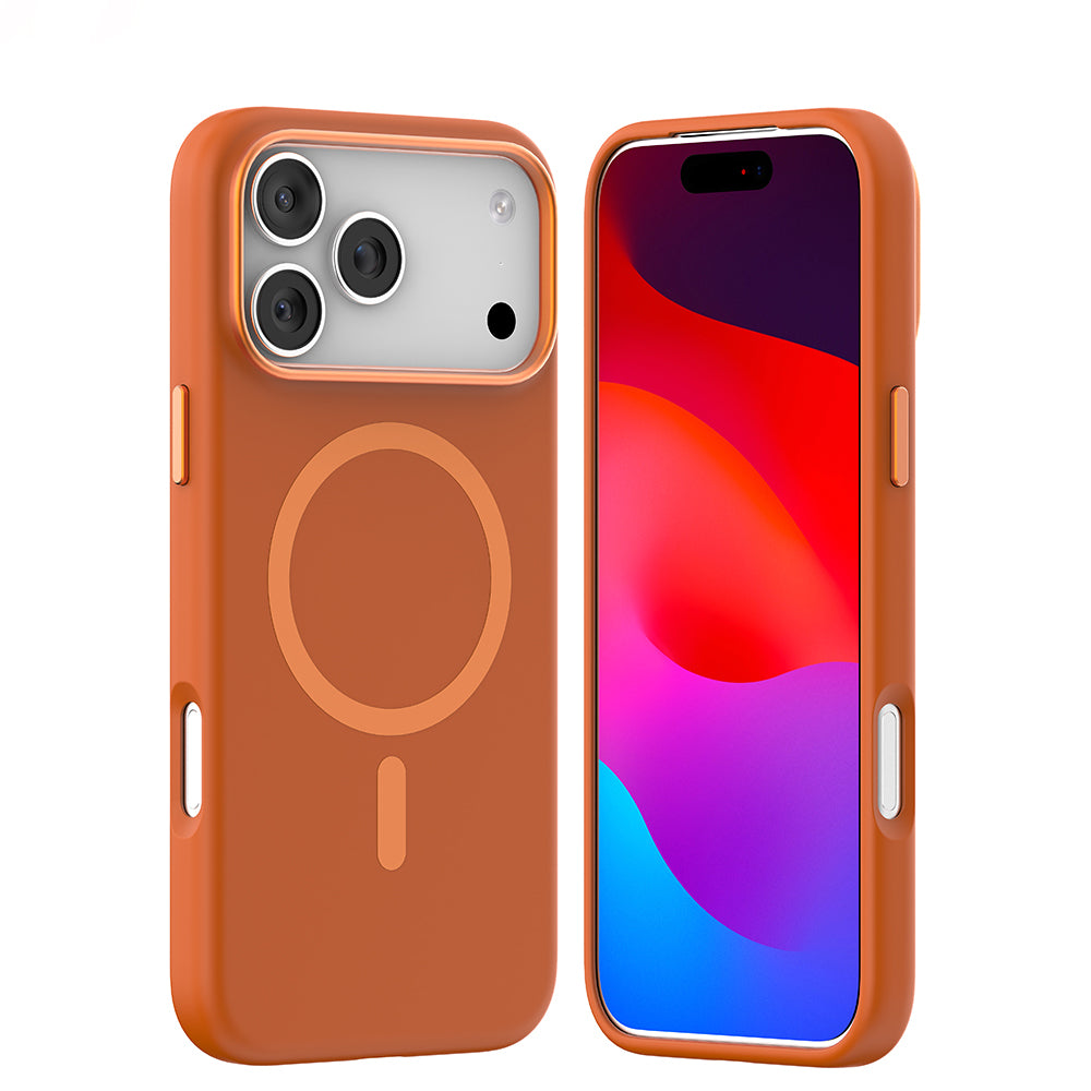 Apple iPhone 18 Pro Max Kılıf M-safe Şarj Özellikli Mutural Pure Serisi Kapak Turuncu