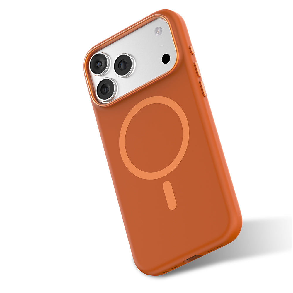 Apple iPhone 18 Pro Max Kılıf M-safe Şarj Özellikli Mutural Pure Serisi Kapak Turuncu