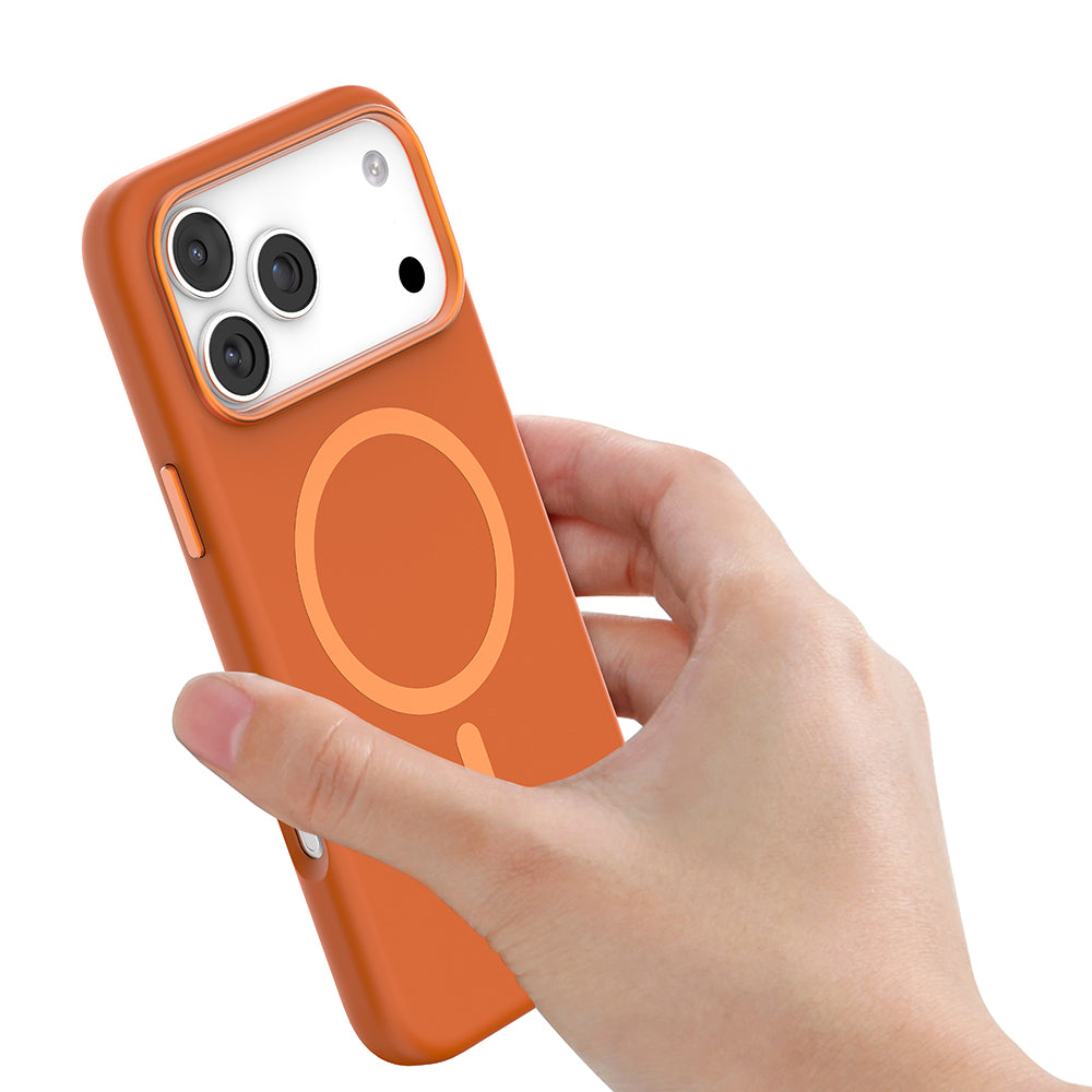 Apple iPhone 18 Pro Max Kılıf M-safe Şarj Özellikli Mutural Pure Serisi Kapak Turuncu