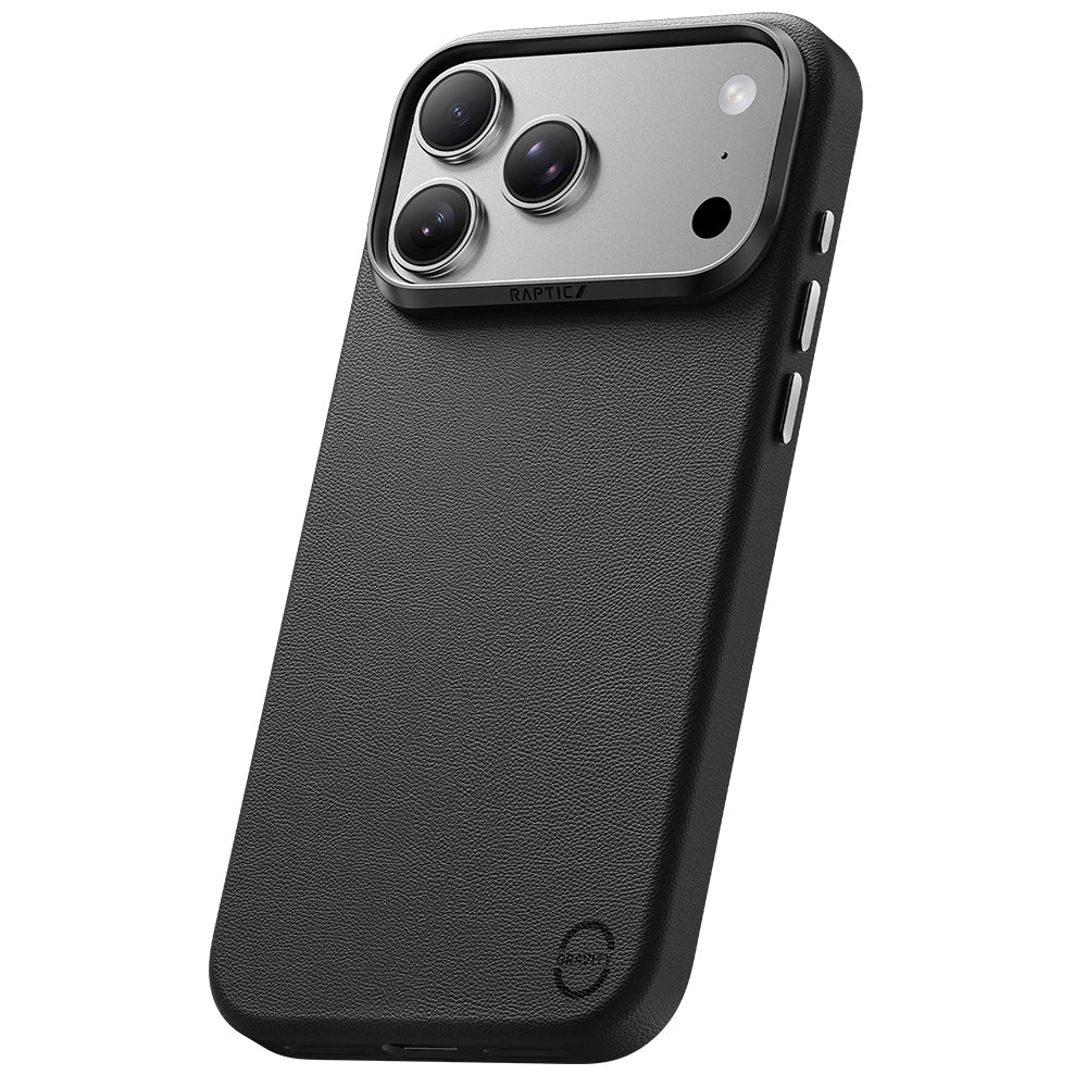 Apple iPhone 18 Pro Max Kılıf M-Safe Şarj Özellikli Polimerik Deri Raptic Urban Nano Kapak Siyah