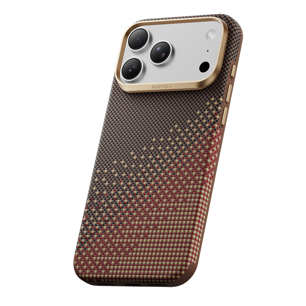 Apple iPhone 18 Pro Max Kılıf M-safe Şarj Özellikli Raptic Aramid Dual Ultra Serenity Serisi Karbon Kapak Kahverengi