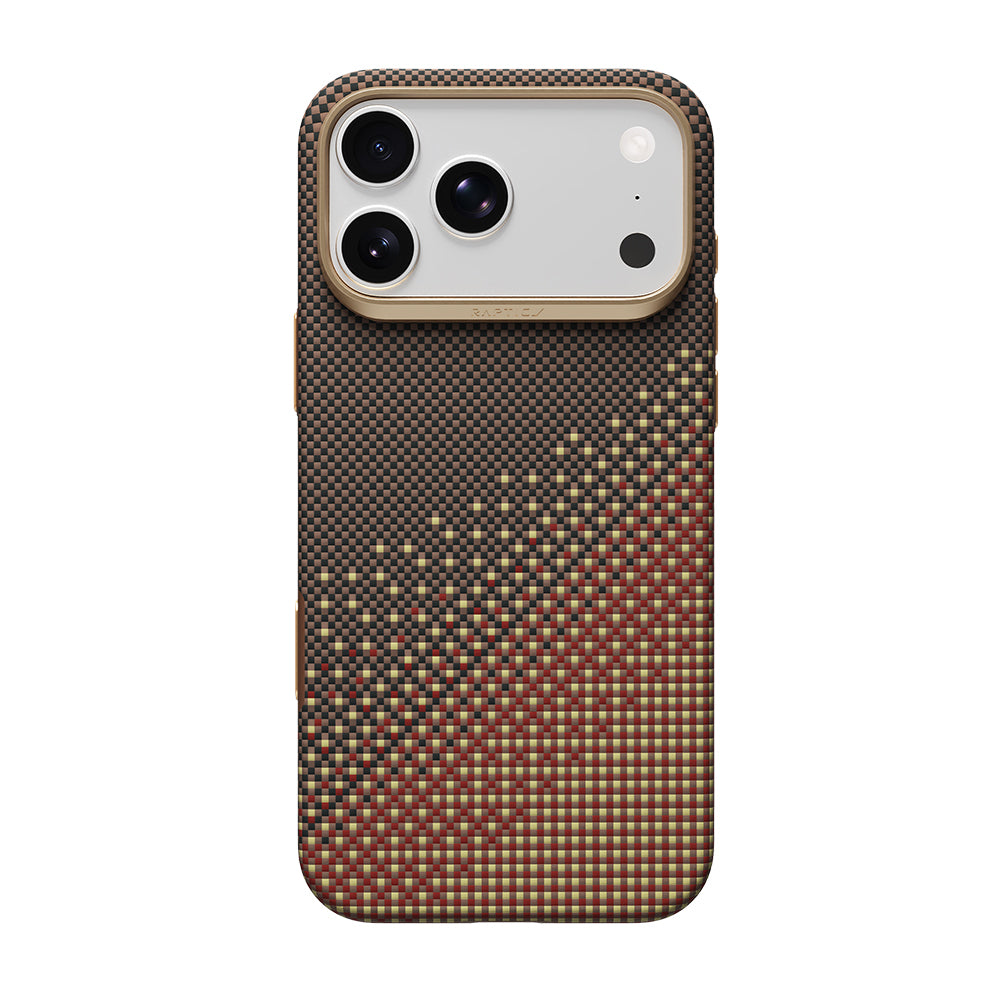 Apple iPhone 18 Pro Max Kılıf M-safe Şarj Özellikli Raptic Aramid Dual Ultra Serenity Serisi Karbon Kapak Kahverengi