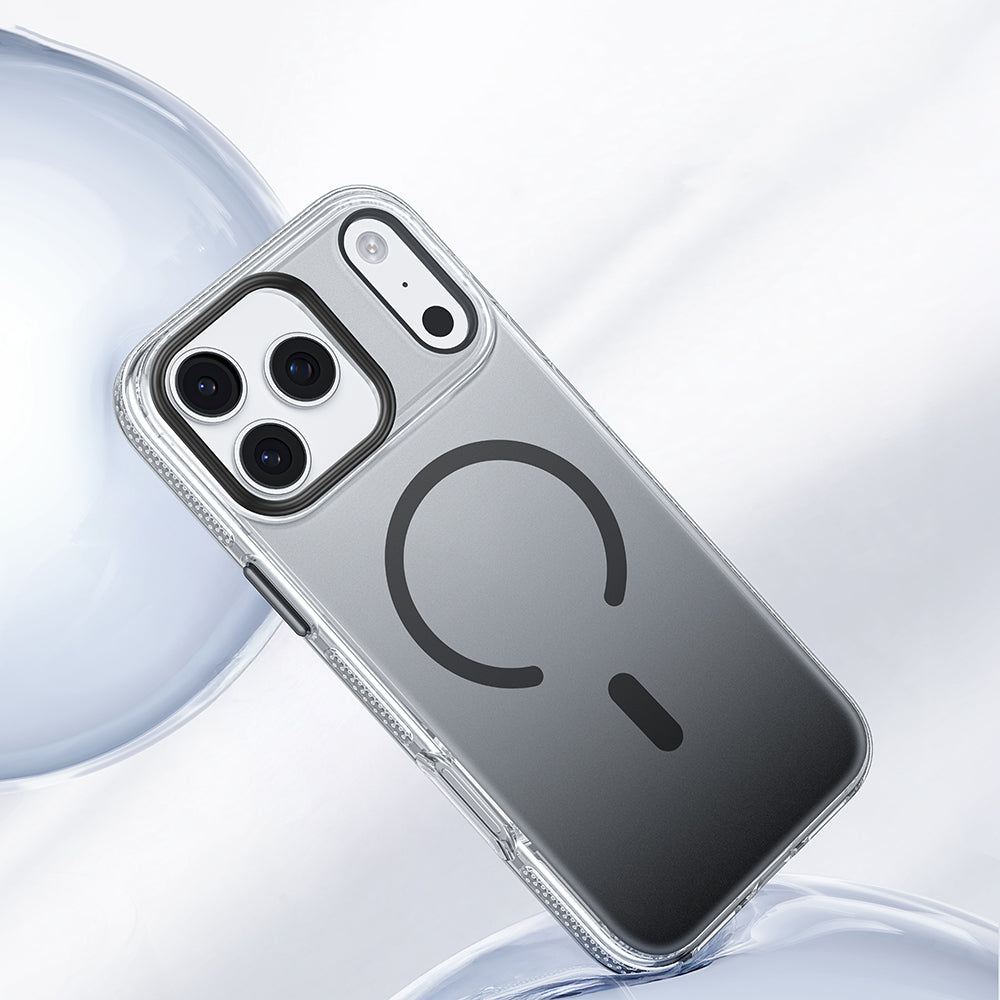 Apple iPhone 18 Pro Max Kılıf M-safe Şarj Özellikli Sararmaya Karşı Dayanıklı Mutural Icesense Serisi Kapak Gri