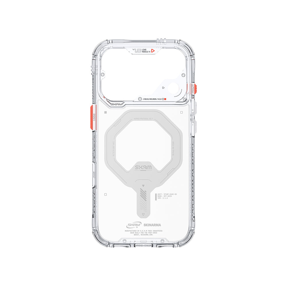 Apple iPhone 18 Pro Max Kılıf M-safe Şarj Özellikli Şeffaf Airbag Tasarımlı Skinarma Saido Mag-Charge Kapak Şeffaf