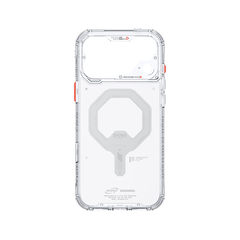 Apple iPhone 18 Pro Max Kılıf M-safe Şarj Özellikli Şeffaf Airbag Tasarımlı Skinarma Saido Mag-Charge Kapak Şeffaf