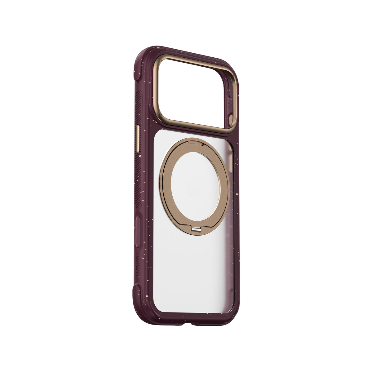Apple iPhone 18 Pro Max Kılıf M-safe Şarj Özellikli Wiwu AA-203 AeroArmor Ultra Serisi Airbag Tasarımlı Standlı Kapak Bordo