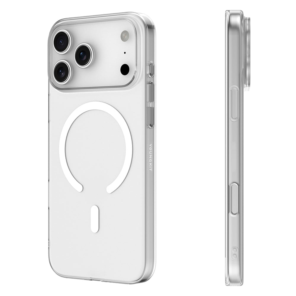 Apple iPhone 18 Pro Max Kılıf M-safe Şarj Özellikli Youngkit High Definition Serisi Kapak Şeffaf