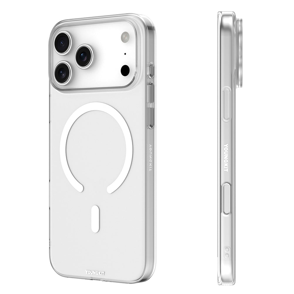 Apple iPhone 18 Pro Max Kılıf M-safe Şarj Özellikli Youngkit High Definition Serisi Kapak Şeffaf