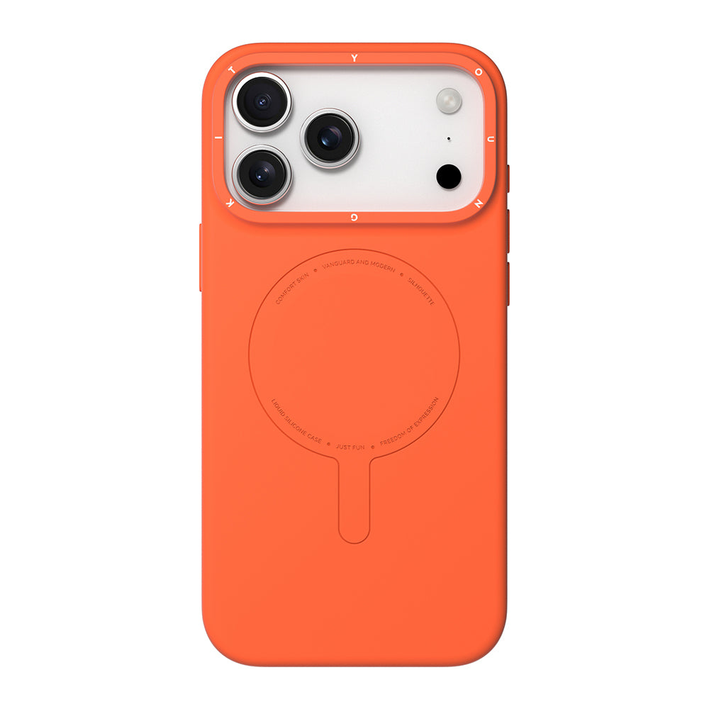 Apple iPhone 18 Pro Max Kılıf M-Safe Şarj Özellikli Youngkit Morandi Serisi Kapak Turuncu