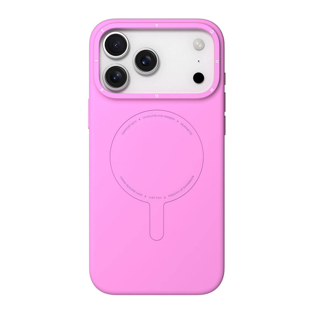 Apple iPhone 18 Pro Max Kılıf M-Safe Şarj Özellikli Youngkit Morandi Serisi Kapak Pembe