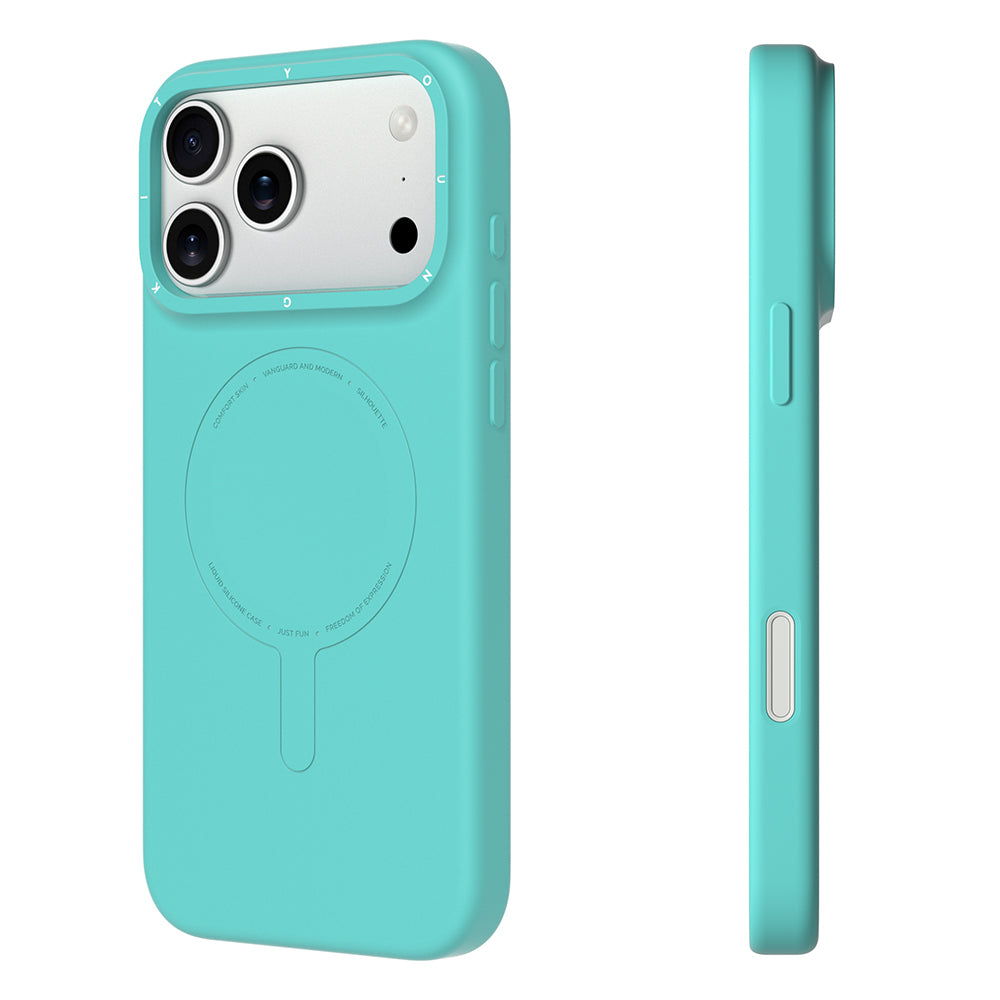 Apple iPhone 18 Pro Max Kılıf M-Safe Şarj Özellikli Youngkit Morandi Serisi Kapak Gri
