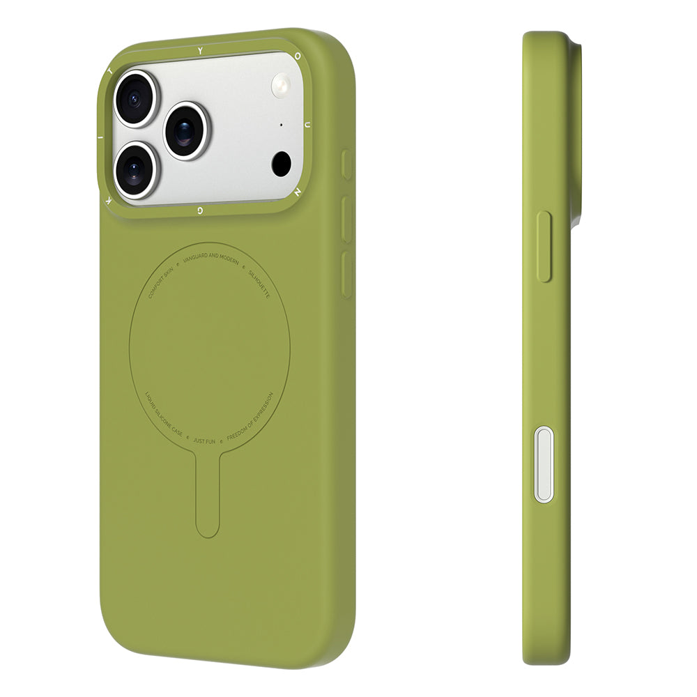 Apple iPhone 18 Pro Max Kılıf M-Safe Şarj Özellikli Youngkit Morandi Serisi Kapak Pembe