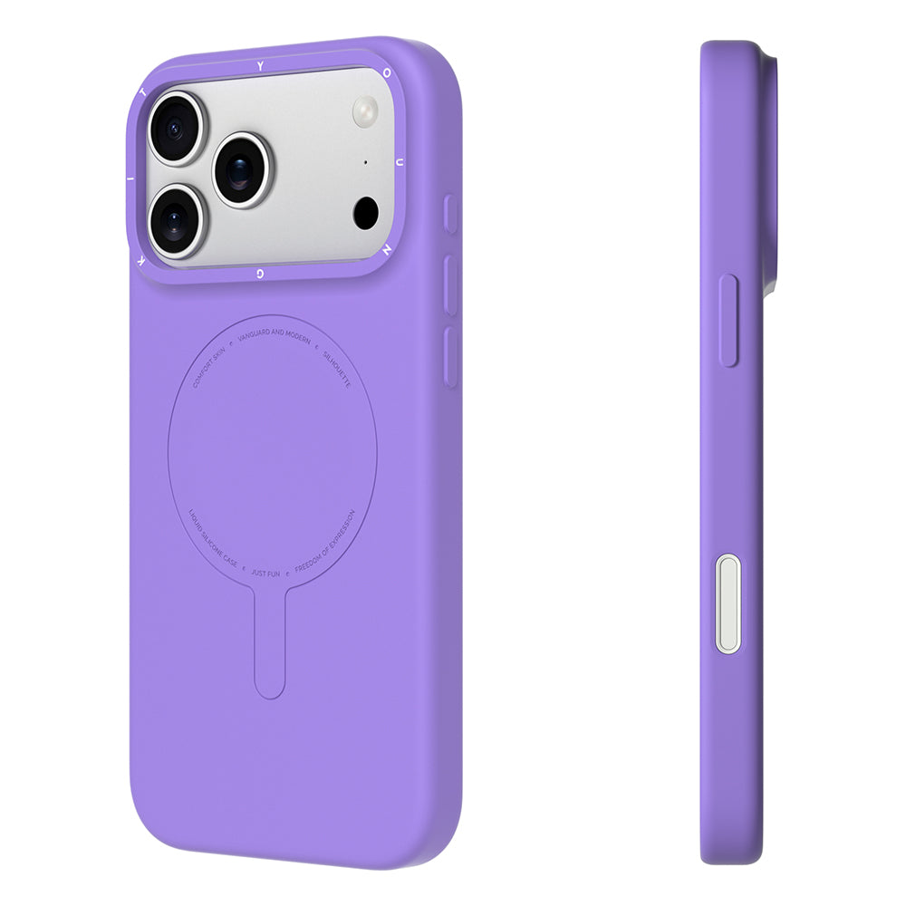 Apple iPhone 18 Pro Max Kılıf M-Safe Şarj Özellikli Youngkit Morandi Serisi Kapak Gri