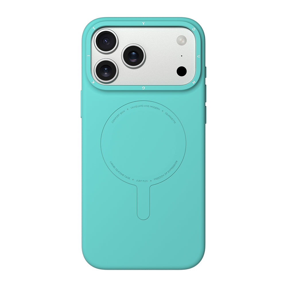 Apple iPhone 18 Pro Max Kılıf M-Safe Şarj Özellikli Youngkit Morandi Serisi Kapak Mavi