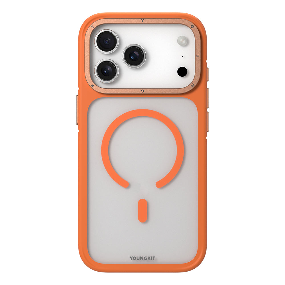 Apple iPhone 18 Pro Max Kılıf M-safe Şarj Özellikli Youngkit Rock Sand Serisi Kapak Siyah