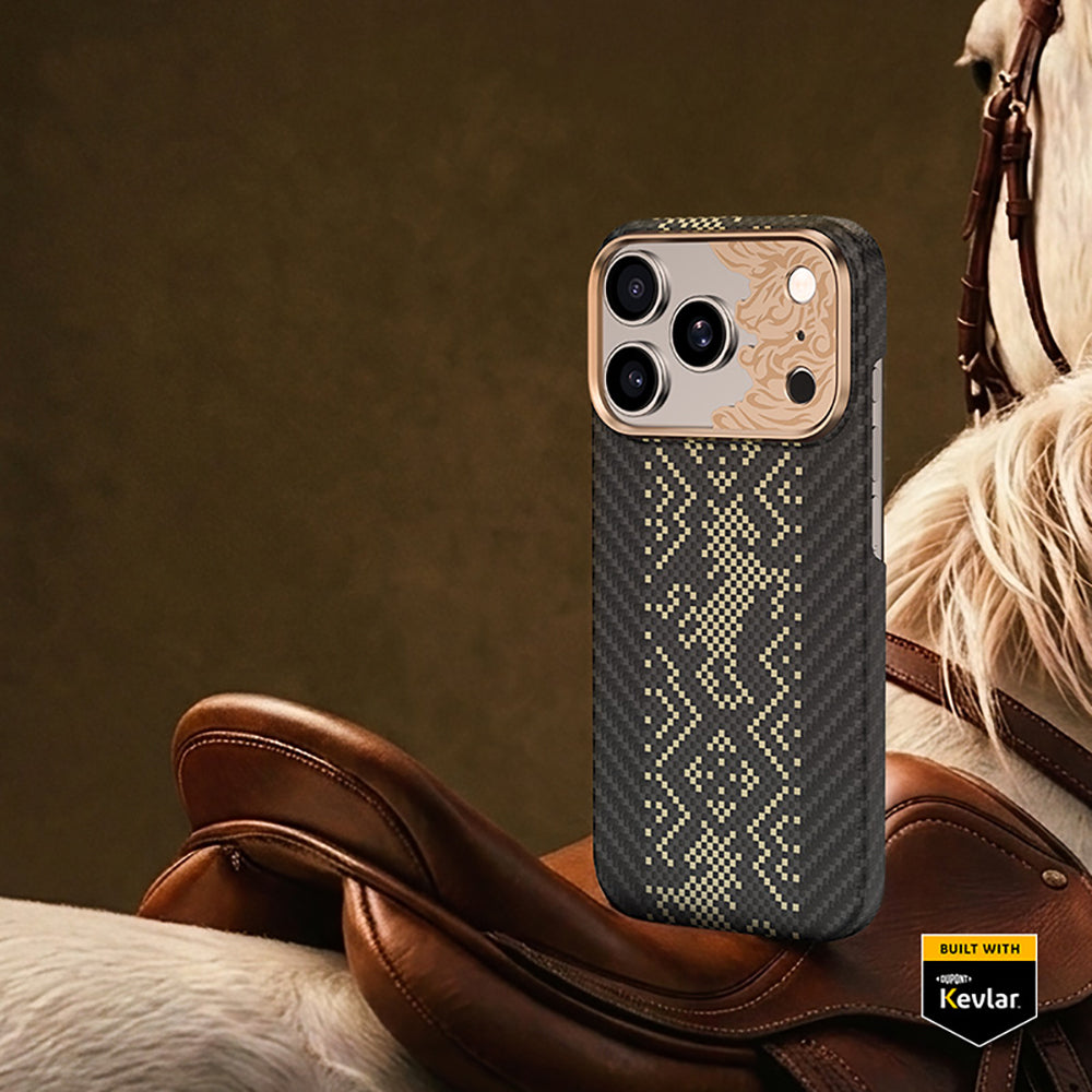 Apple iPhone 18 Pro Max Kılıf M-safe Şarj Özellikli Yükseltilmiş Kamera Çerçeveli Benks ArmorAir Knight Serisi C1 Kevlar Kapak Siyah