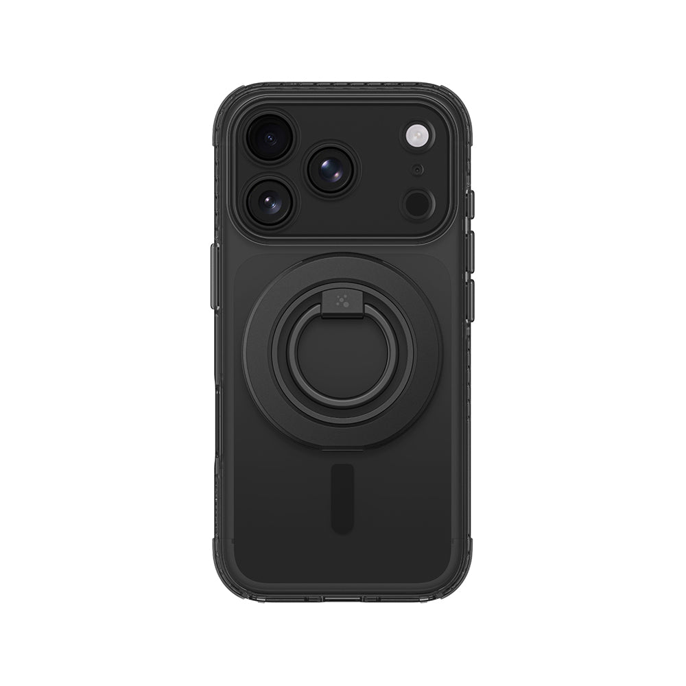 Apple iPhone 18 Pro Max Kılıf M-safe Şarj Özellikli Yüzük Standlı Amazingthing Titan Pro Grip Ring Serisi Kapak Siyah