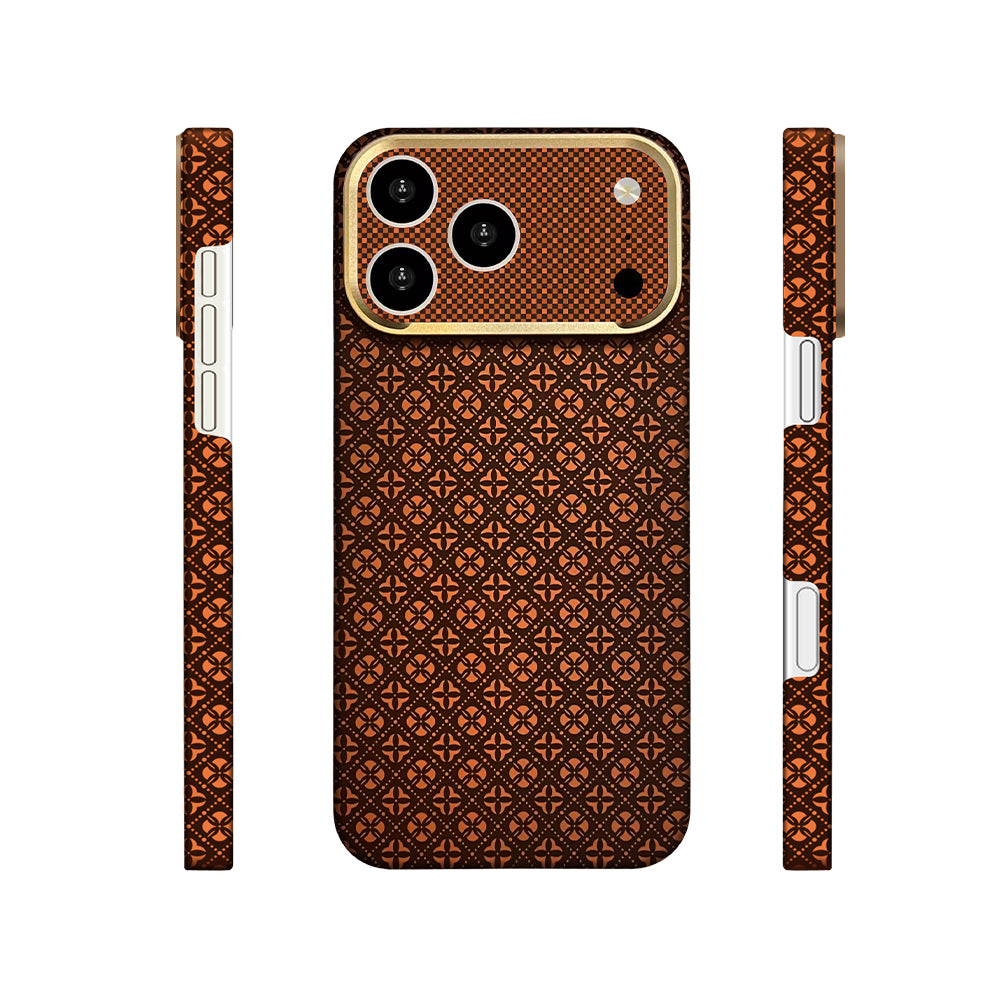 Apple iPhone 18 Pro Max Kılıf M-Safe Şarj Özellikli Zore Paris Velix Sert PC Kapak Kahverengi