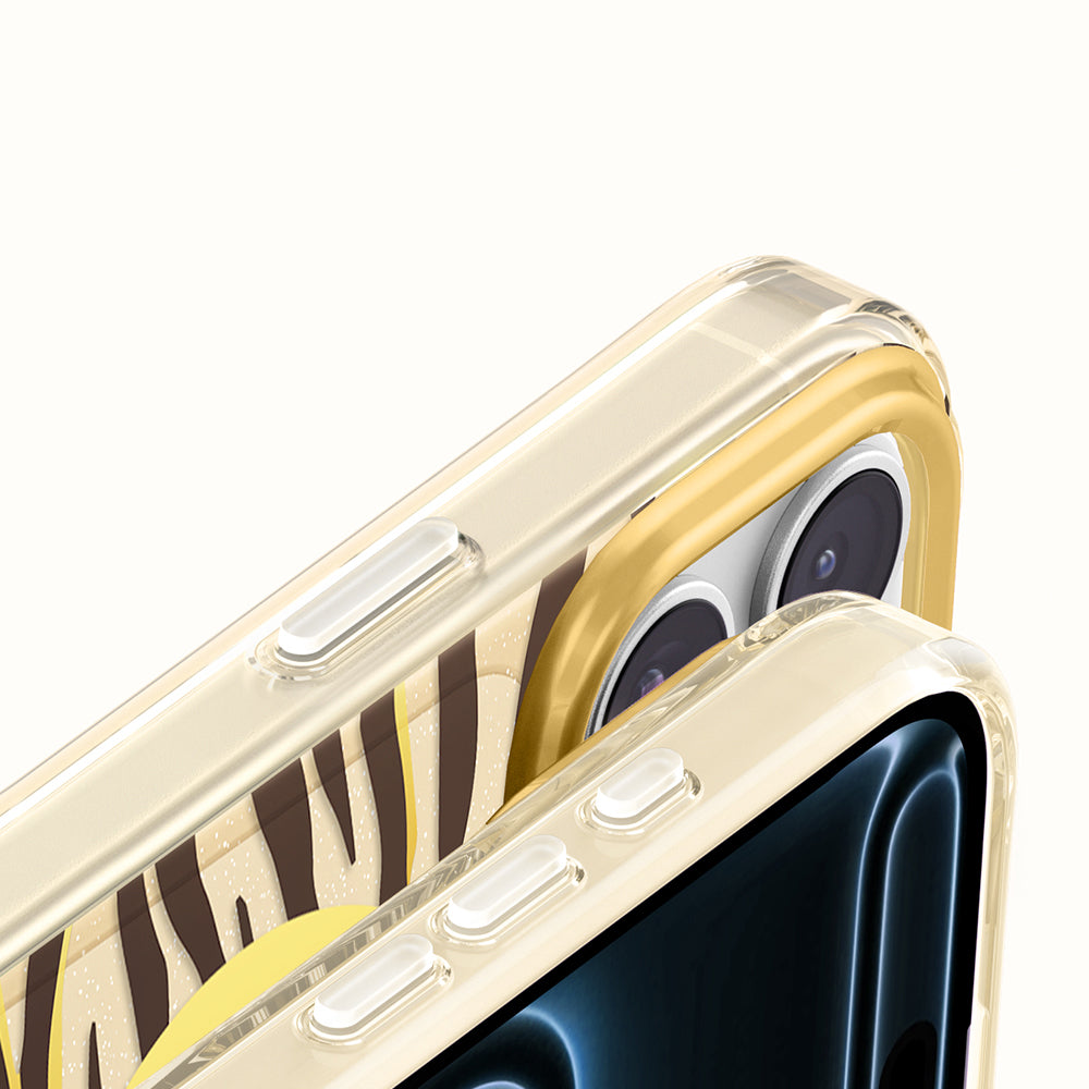 Apple iPhone 18 Pro Max Kılıf M-Safe Şarj Özellikli Zore Paris Veyro TPU Kapak Gold