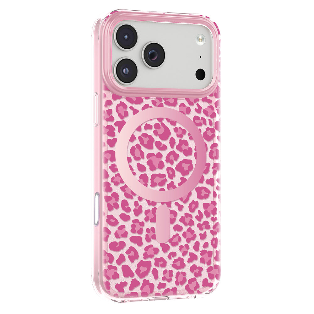 Apple iPhone 18 Pro Max Kılıf M-Safe Şarj Özellikli Zore Paris Veyro TPU Kapak Pembe