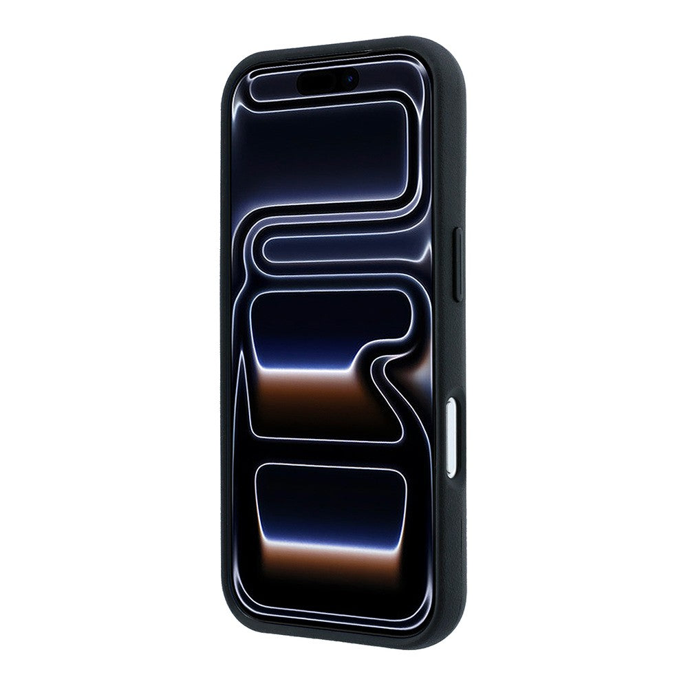Apple iPhone 18 Pro Max Kılıf Mercedes Benz Orjinal Lisanslı M-safe Şarj Özellikli 360 Derece Dönebilen Standlı Metal Logolu PU Kapak Siyah