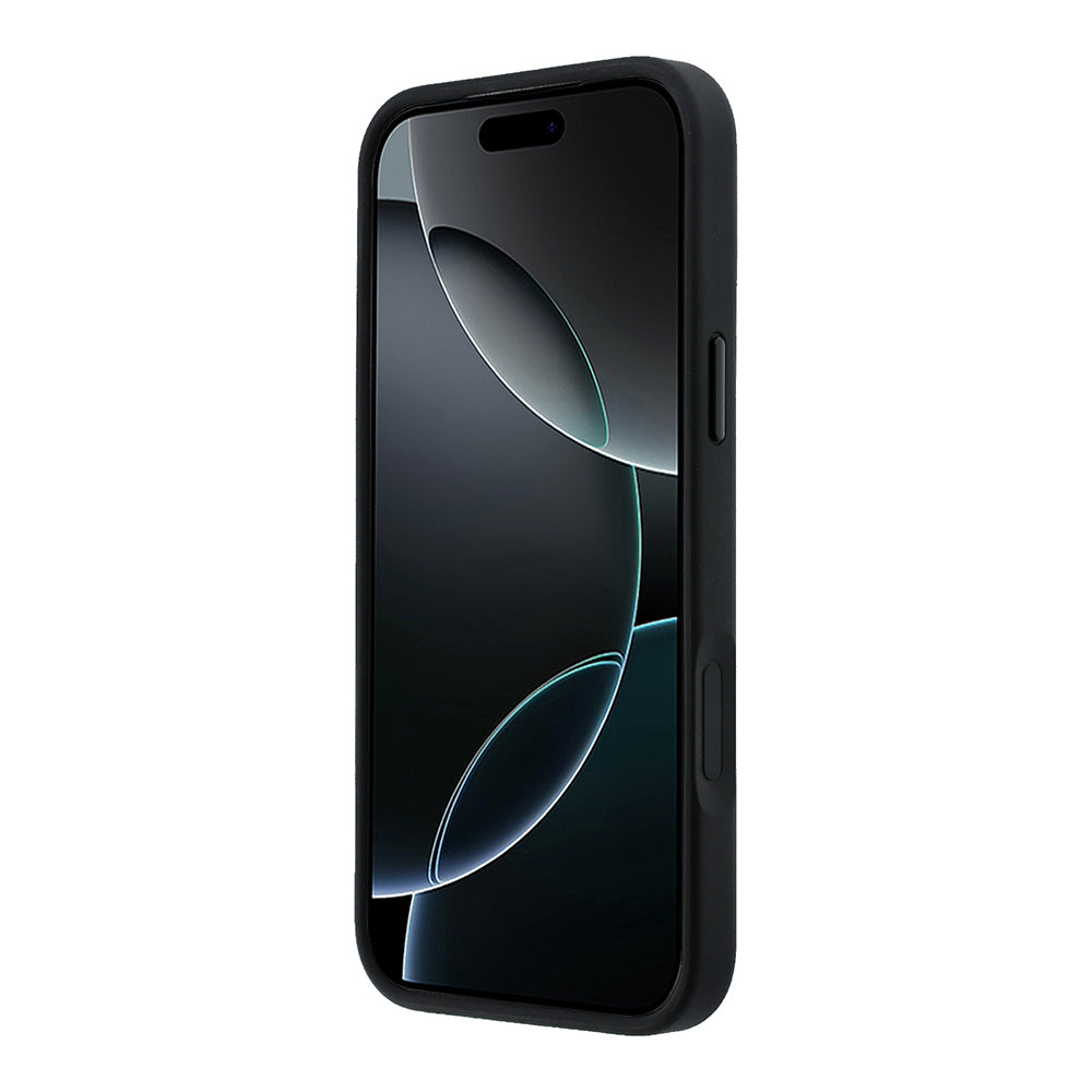 Apple iPhone 18 Pro Max Kılıf Mercedes Benz Orjinal Lisanslı M-safe Şarj Özellikli 3D Metal Logolu Crossed Lines Kapak Siyah