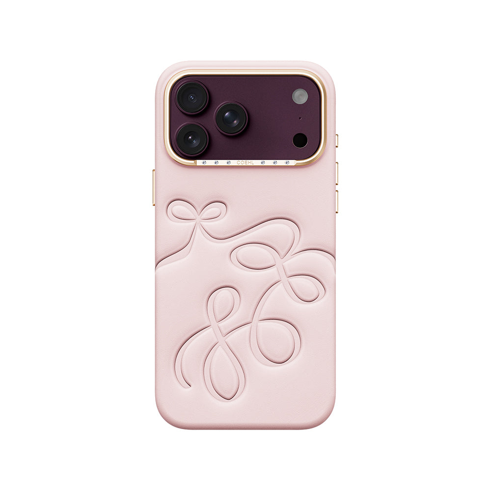 Apple iPhone 18 Pro Max Kılıf Oyma Desenli Arka Yüzey Coehl Cloude Kapak Açık Pembe