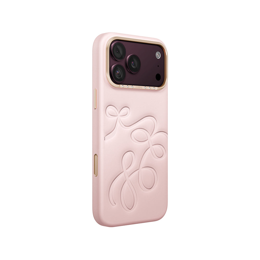 Apple iPhone 18 Pro Max Kılıf Oyma Desenli Arka Yüzey Coehl Cloude Kapak Açık Pembe